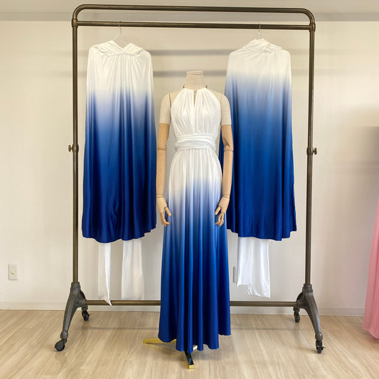 【ビーチ】TW003 グラデーション ツイスト&ラップドレス【即日発送】