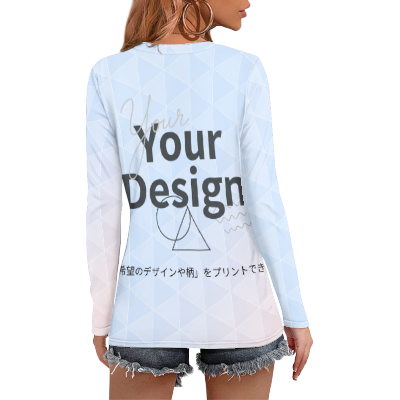 カスタムプリント レディース長袖Tシャツ | P28