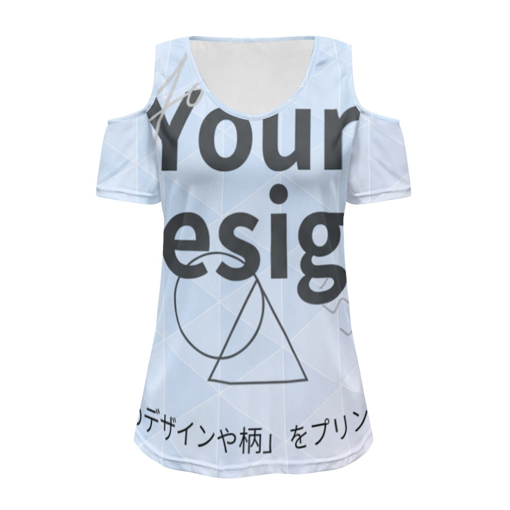 カスタムプリント オフショルダー半袖Tシャツ | CZY48