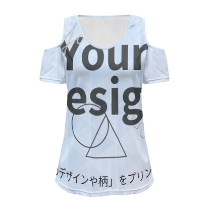 カスタムプリント オフショルダー半袖Tシャツ | CZY48