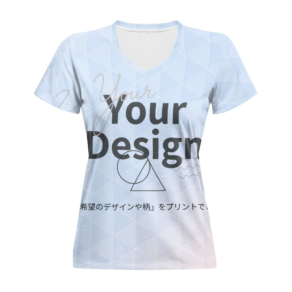 カスタムプリント レディースVネックTシャツ | AZ14