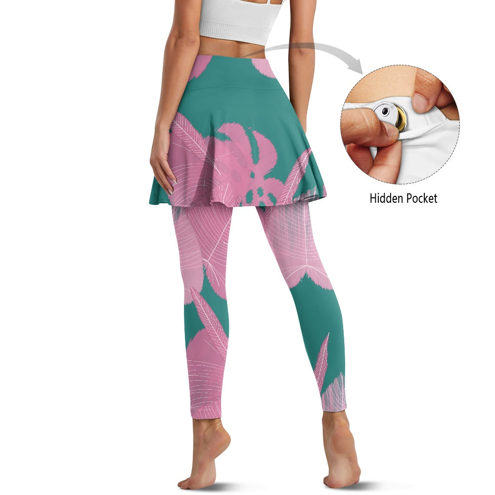 カスタムプリント レディース ヨガスカートパンツ | CZC71
