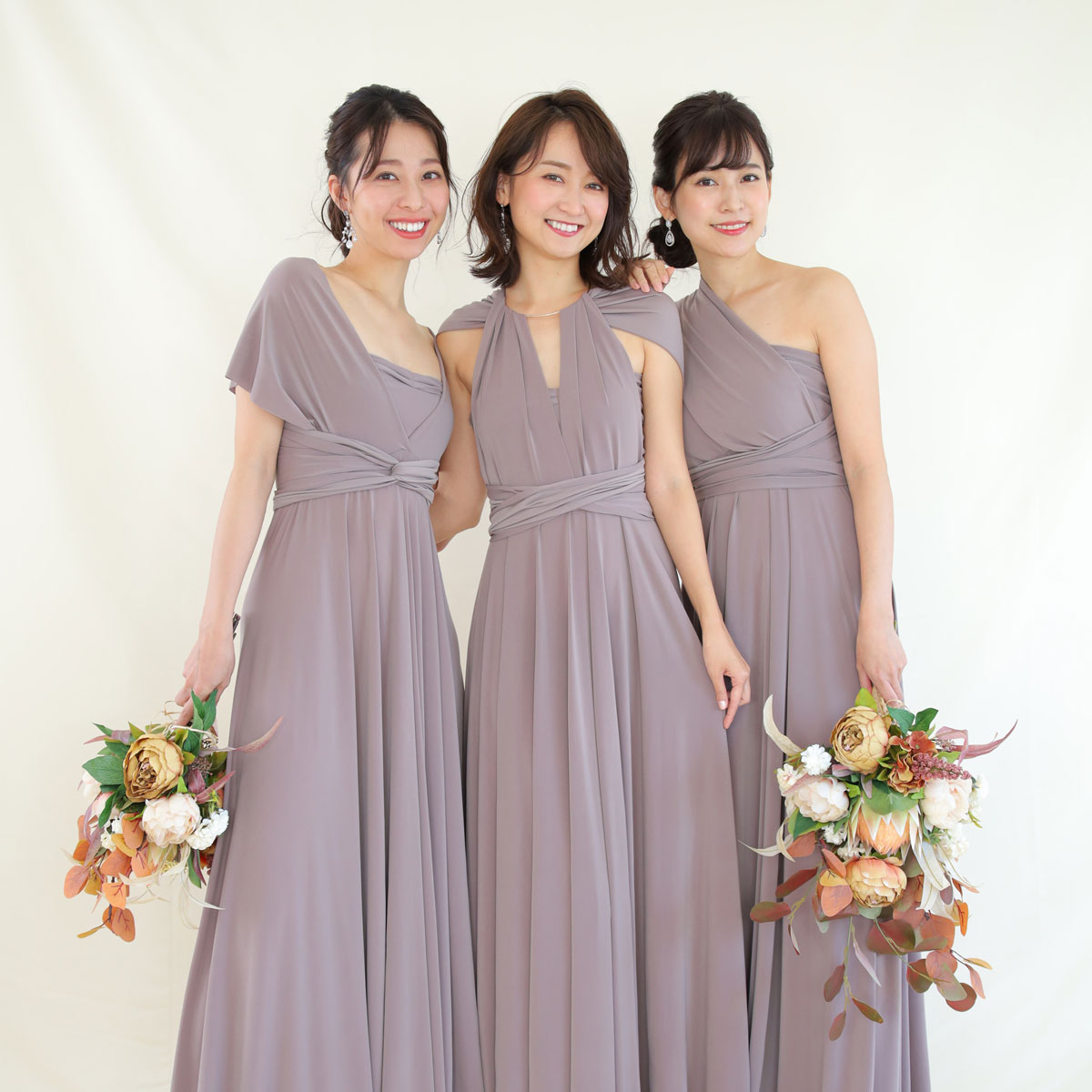 全29色 Elegant Chic ツイスト＆ラップ インフィニティドレス TW002