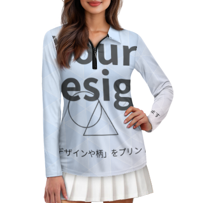 カスタムプリント レディース長袖ゴルフシャツ | CZC57