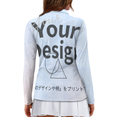 カスタムプリント レディース 長袖ゴルフシャツ | CZC57