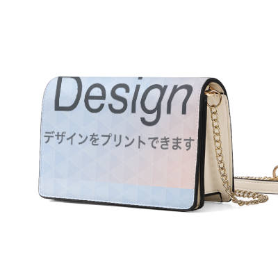 カスタムプリント PU スクエアショルダーバッグ | D59