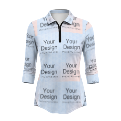 カスタムプリント レディース 七分袖ゴルフトップス | ZR14