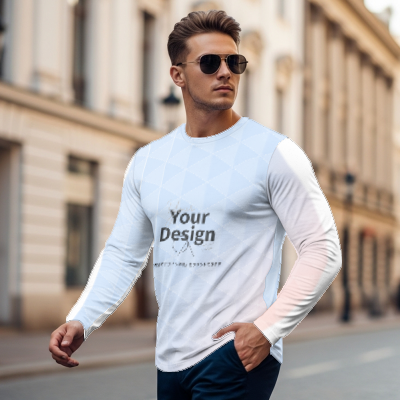 カスタムプリント メンズ長袖Tシャツ | OH2
