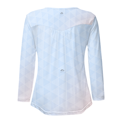 カスタムプリント レディース ラウンドネック長袖Tシャツ | D36