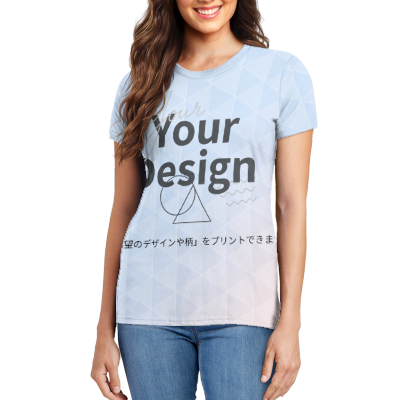カスタムプリント レディース ラウンドネックTシャツ | AZ13