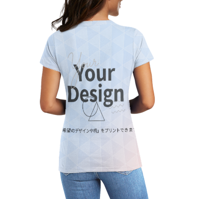 カスタムプリント レディース ラウンドネックTシャツ | AZ13