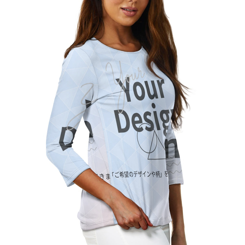 カスタムプリント レディース七分袖トップス | CZ88