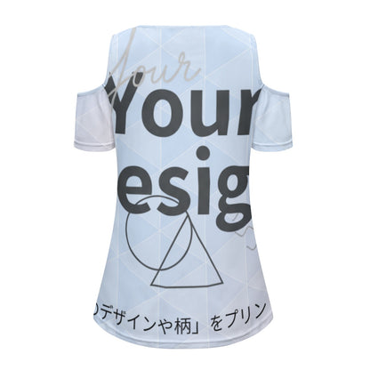 カスタムプリント オフショルダー半袖Tシャツ | CZY48
